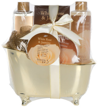 Thumbnail 1: FREIDA + JOE 5 Pc White Rose &  Jasmine Bath Gift Set 