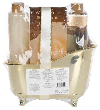 Thumbnail 3: FREIDA + JOE 5 Pc White Rose &  Jasmine Bath Gift Set 
