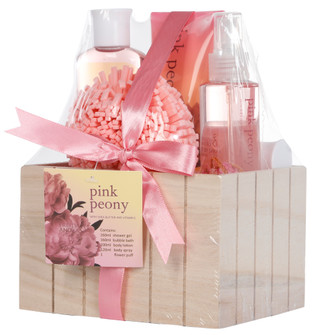 Thumbnail 3: FREIDA + JOE 5 Pc Pink Peony Bath Gift Set 