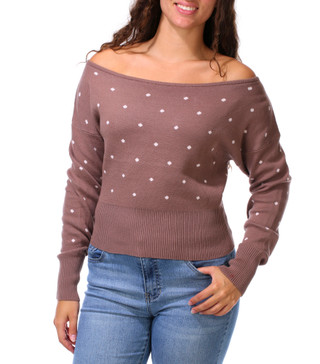Thumbnail 1: Ragged Rose Juniors Long Sleeve Boat Neck Pullover Sweater 