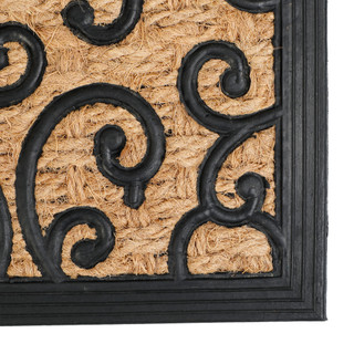 Thumbnail 2: Home Essentials 24x36 Framed Welcome Leaf Scrolls Doormat 