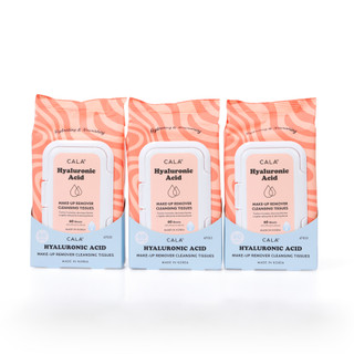 Thumbnail 2: CALA 3 Pk Hyaluronic Acid Make-Up Remover Cleansing Tissues 