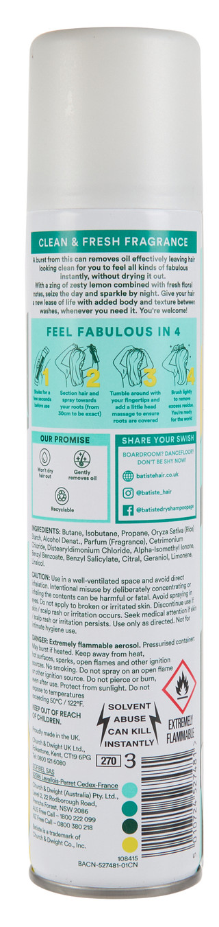 Thumbnail 2: BATISTE 6.7 oz Original Classic Fresh Dry Shampoo 
