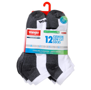 Thumbnail 1: Wrangler Men's 12 Pk Cooling Cushion Low Cut Socks 