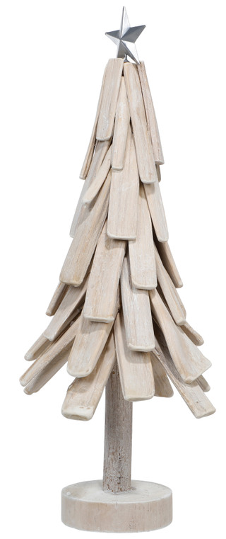 Thumbnail 2: Magical Season 20 in Driftwood Christmas Tree with Star on Base Decor 