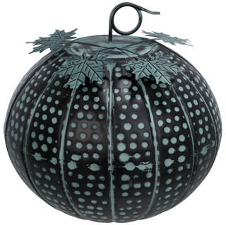 Thumbnail 1: INDIA CONNECTION 12x12 Iron Pumpkin Harvest Home Accent 