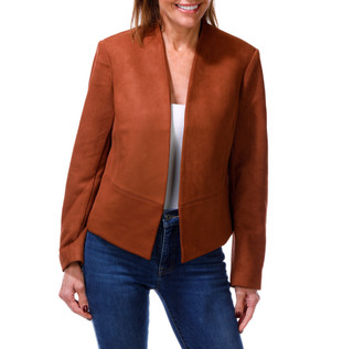 Thumbnail 1: NINE WEST Women's Suede Open Front Jacket  
