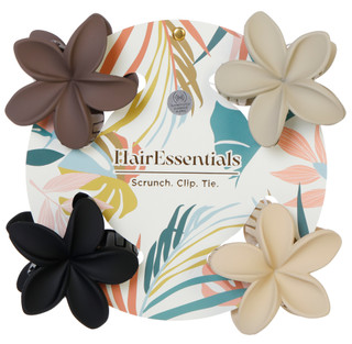 Thumbnail 1: Hair Essentials 4 Pk Floral Hair Claw Clips 