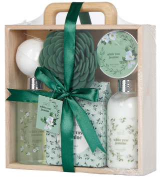Thumbnail 3: FREIDA + JOE 7 Pc White Rose & Jasmine Bath Gift Set 