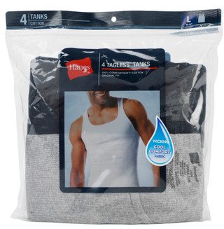 Thumbnail 1: Hanes Men's 4 Pk Cool Comfort Tagless Tanks 