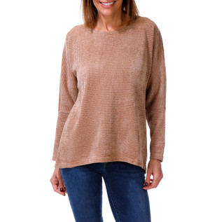 Thumbnail 1: Chenault Women's Long Sleeve Boat Neck Chenille Top 