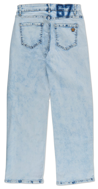 Thumbnail 2: Celebrity Ace Juniors Mid Rise 90's Straight Leg Single-Patch Jeans  