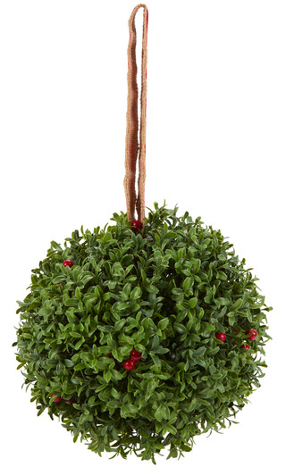 Thumbnail 2: Magical Season 12 in Artificial Hanging Christmas Berry Boxwood Ball   