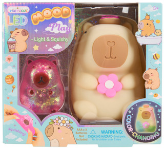 Thumbnail 1: HOT FOCUS 2 Pc Capybara Squishy & LED Night Light Set 