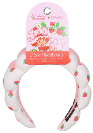 Thumbnail 2: CELAVI 2 Pk Handmade Strawberry Shortcake Spa Headbands  