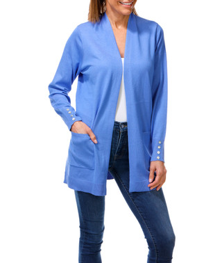 Thumbnail 1: Cyrus Women's Open Front 2 Pocket Cardigan with Button Details 