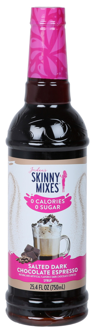 Thumbnail 1: Jordan's Skinny Mixes 25.4 oz Salted Dark Chocolate Espresso Syrup 