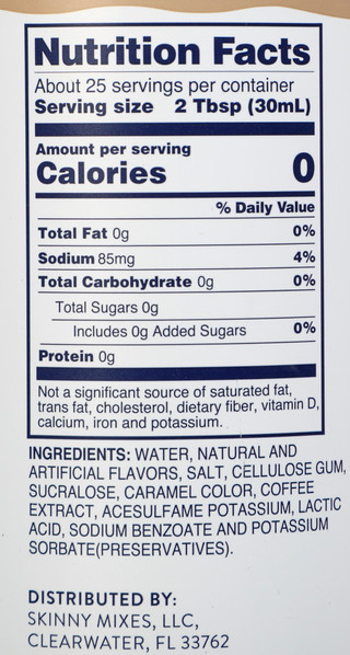 Thumbnail 3: Jordan's Skinny Mixes 25.4 oz Salted Dark Chocolate Espresso Syrup 