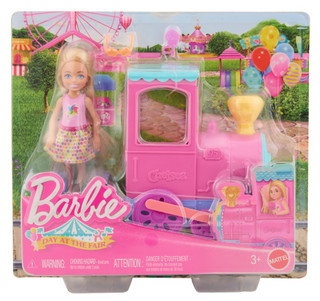 Thumbnail 1: Mattel Barbie Day At The Fair Play Set with Chelsea Carnival Train 