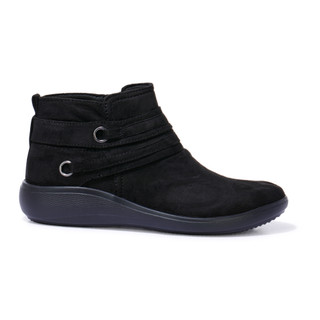 Thumbnail 3: Bzees by Lifestride Women's Black Brave Air Step Zippered Ankle Boots (Med/Wide) 