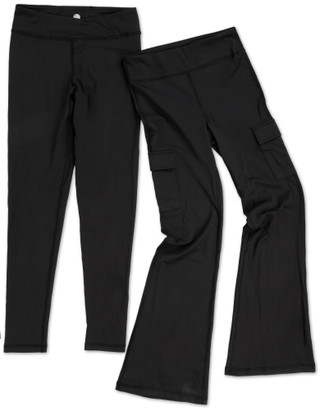 Thumbnail 1: Yogalicious Girls Active 2 Pk Crossover 2 Pocket Flare Leggings 