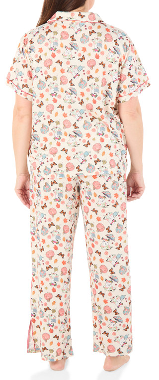 Thumbnail 2: Haute Dreamz Women's Plus 2 Pc Fall Pajama Pants Set 