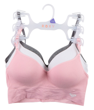 Thumbnail 1: ROXY Juniors 3 Pk Ribbed Wirefree Push Up Bras 