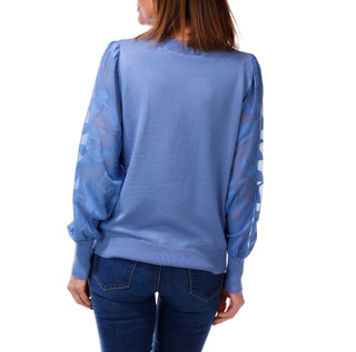 Thumbnail 2: Zac & Rachel Women's Long Mesh Sleeve Sweater Top 