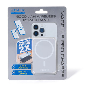 Thumbnail 1: Fisher 5000mAh Magplus Pro Charge Wireless Power Bank 