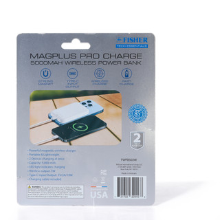 Thumbnail 2: Fisher 5000mAh Magplus Pro Charge Wireless Power Bank 