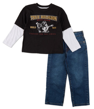 Thumbnail 1: True Religion Little Boys 2 Pc Pants Set  