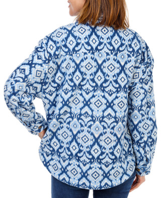 Thumbnail 2: Enlighten Women's Ikat Print Sherpa Button Down Jacket  