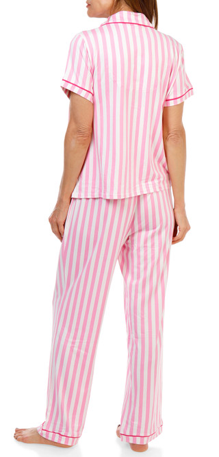 Thumbnail 3: Steve Madden Women's 2 Pc Soft Button Up Tie Waist Pajama Pants Set 