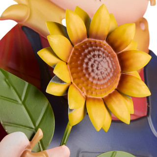 Thumbnail 2: Autumn Gatherings 33 in Harvest Smiling Scarecrow with Sunflower Yard Stake 