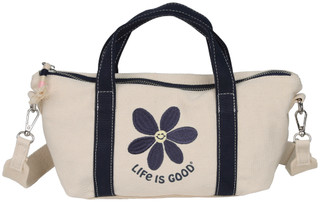 Thumbnail 1: Life is Good Small Canvas Logo Boat Tote with Handles & Removable Strap 