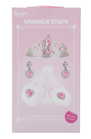 Thumbnail 2: Sparkle Stars Sparkle Steps Princess Shoes & Tiara w/ Earrings Playset  