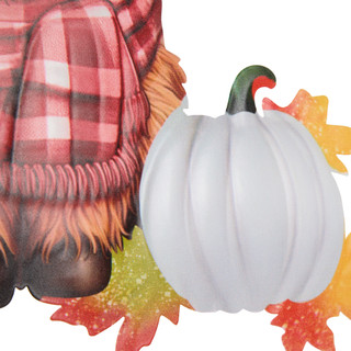Thumbnail 2: Autumn Gatherings 26 in Harvest Welcome Highland Cow Yard Stake 