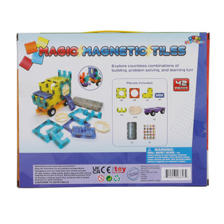 Thumbnail 2: Brooklyn Lollipop 42 Pc Mini Explorers Magic Magnetic Tiles 