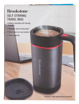 Thumbnail 2: Brookstone 14 oz Self Stirring Travel Mug 