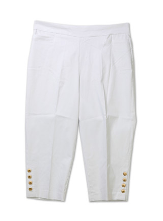 Thumbnail 1: Zac & Rachel Women's Plus Shell Button Hem Capri Pants  