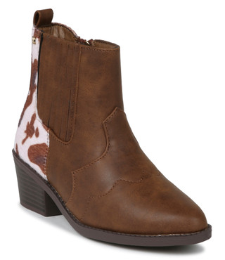 Thumbnail 1: Sam Edelman Youth Girls Westerly Rae Cow Print Boots 