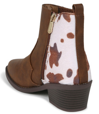 Thumbnail 2: Sam Edelman Youth Girls Westerly Rae Cow Print Boots 