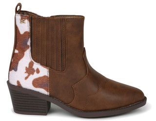 Thumbnail 3: Sam Edelman Youth Girls Westerly Rae Cow Print Boots 