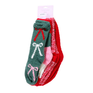Thumbnail 2: Sofft Scents Women's 4 Pk Lavender Infused Cozy Spa Christmas Socks 