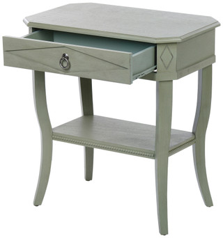 Thumbnail 2: XIAMEN HOME & NATURE 23x26 Wooden Accent Table w/ Drawer 