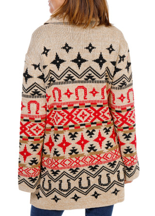 Thumbnail 2: Lucky Brand Women's Long Open Front Printed Cardigan 