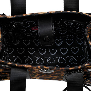 Thumbnail 2: Betsey Johnson Women's Ruffle Charm Print Canvas Mini Tote Bag 
