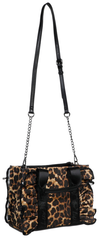 Thumbnail 3: Betsey Johnson Women's Ruffle Charm Print Canvas Mini Tote Bag 