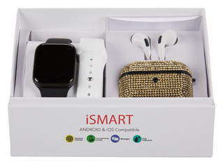 Thumbnail 1: Ismart 4 Pc Smart Watch & Earbuds Set for Android & iOS 