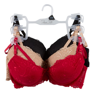 Thumbnail 1: Rene Rofe Women's 3 Pk Extreme Push Up Bras with Convertible Straps 